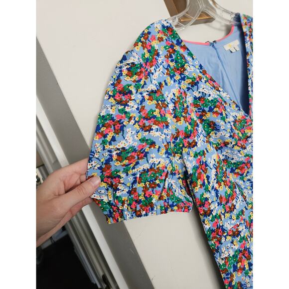 Boden Hazy Blue Ditsy Field Floral Tessa Midi Dress Size 10R - Picture 7 of 16